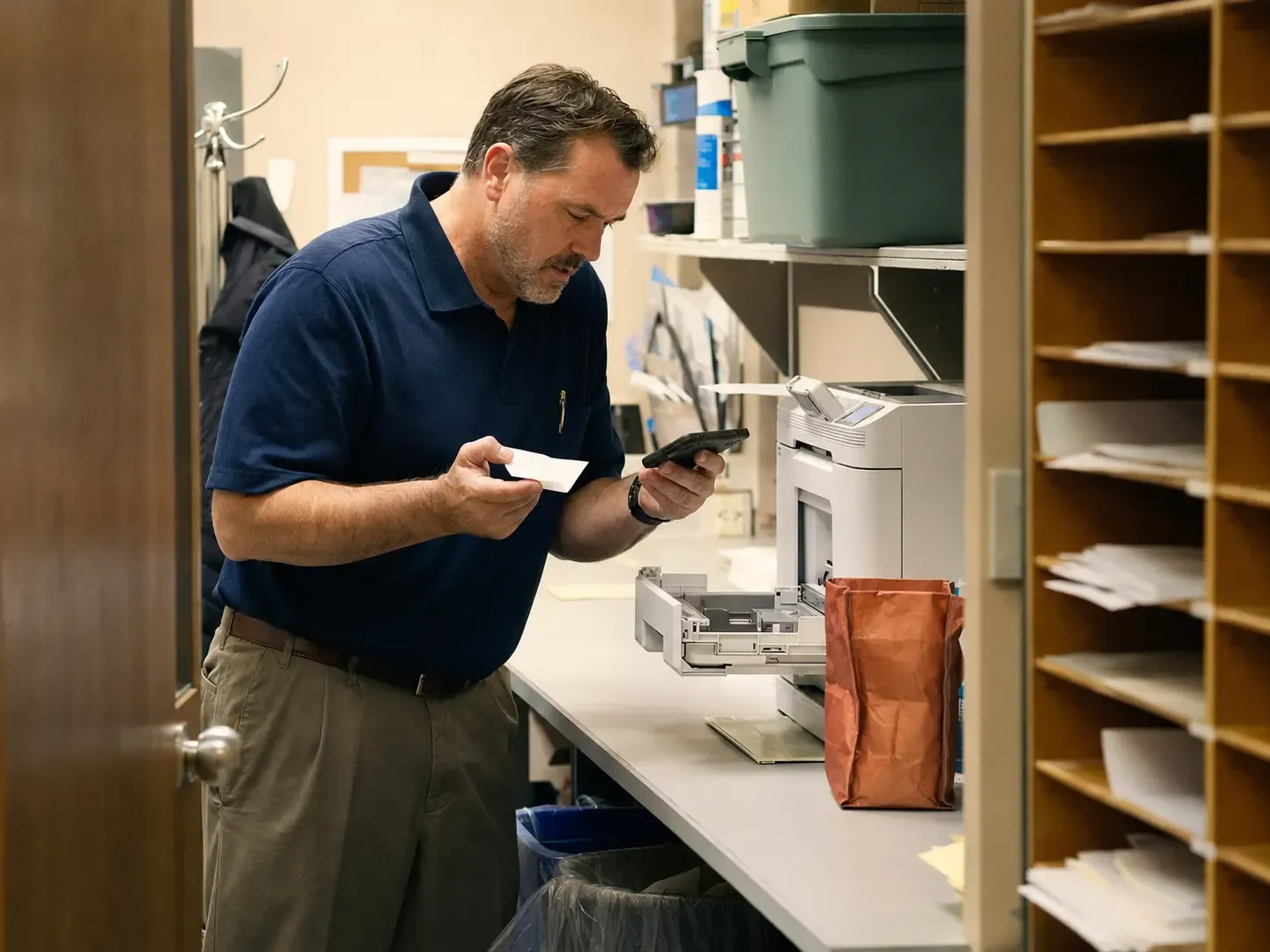 An assisted living admissions coordinator matching a voicemail to a callback note
